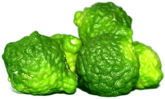 A pile of light green bumpy round bergamot fruit.