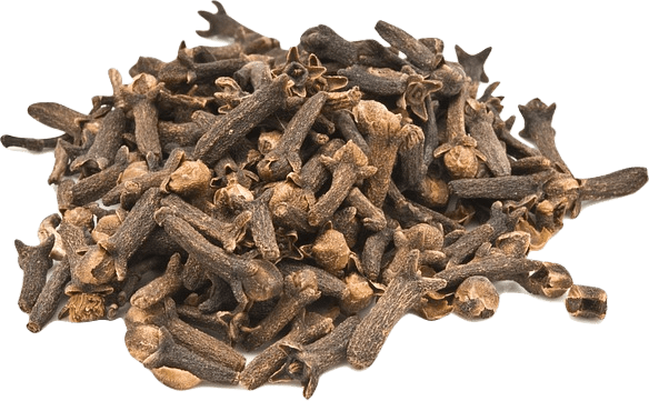 A pile of dried brown cloves.