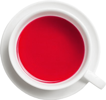 A cup of red tea.