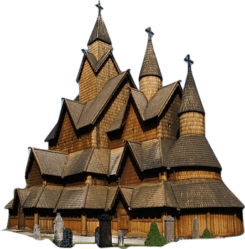 The Heddal Stave Church, a Norwegian church made entirely of wood with no nails.