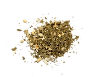 A pile of yerba mate tea powder.