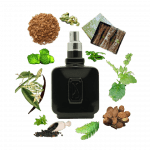 Onyx Eau de Cologne by Paul Sebastian Review Collage of Onyx by Paul Sebastian and its notes, including vetiver, sandalwood, cypress, nutmeg, cardamom, and vanilla.