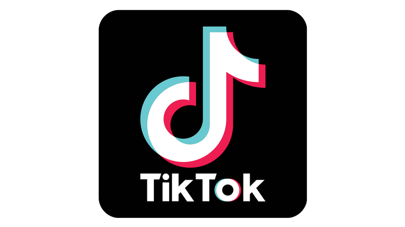 TikTok logo on a black app icon.