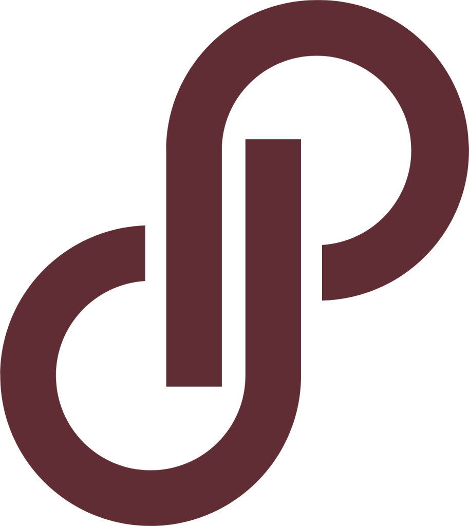 Logo for Poshmark, an app marketplace for secondhand clothing.